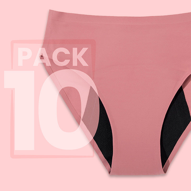 Culotte menstruelle discrète sans couture coloris Rose