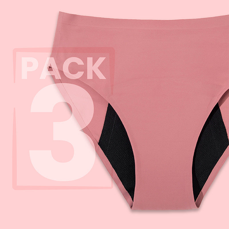 Culotte menstruelle discrète sans couture - flux léger à abondant