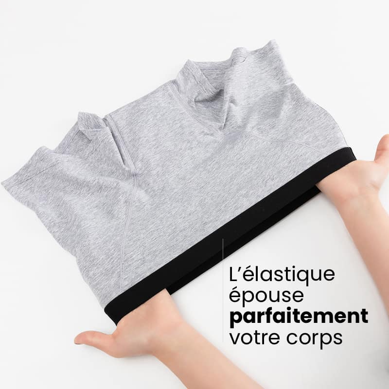 Boxer menstruel pour règles Flux abondant Gris clair