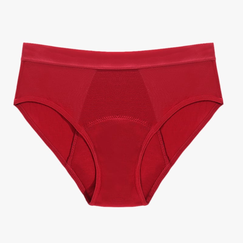 Culotte menstruelle rouge lavable flux léger à abondant