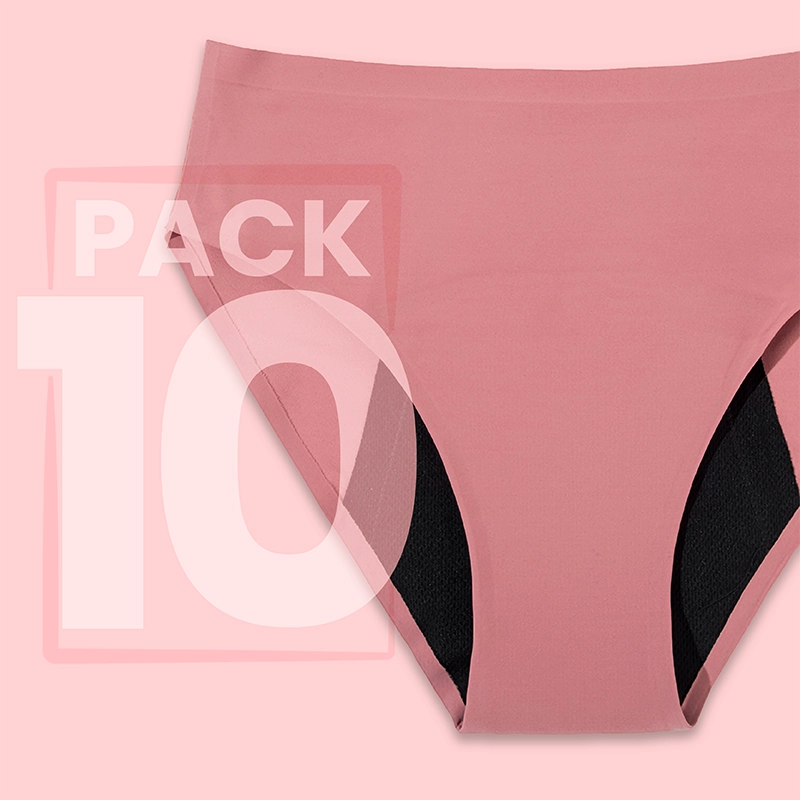 Culotte menstruelle discrète sans couture - flux léger à abondant