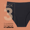 Culotte menstruelle discrète sans couture coloris Noir
